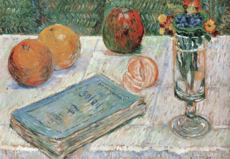 Paul Signac still life with a book and roanges oil painting picture